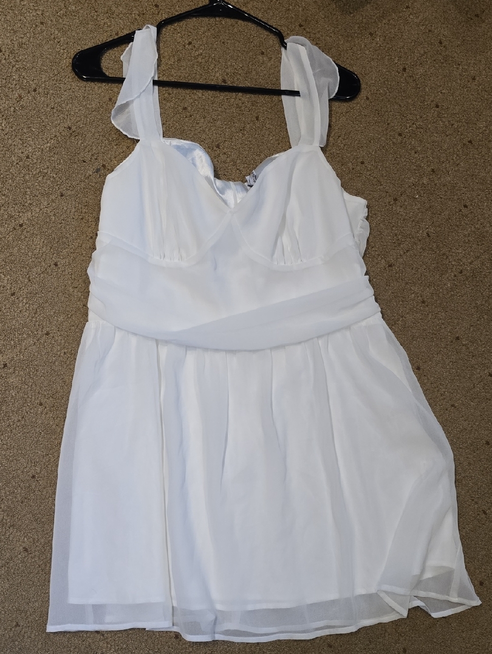 White Chiffon Strappy Dress